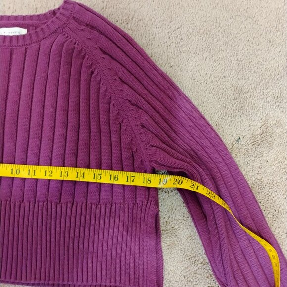 Sweater L A Hearts Cropped Size S - Picture 5 of 7